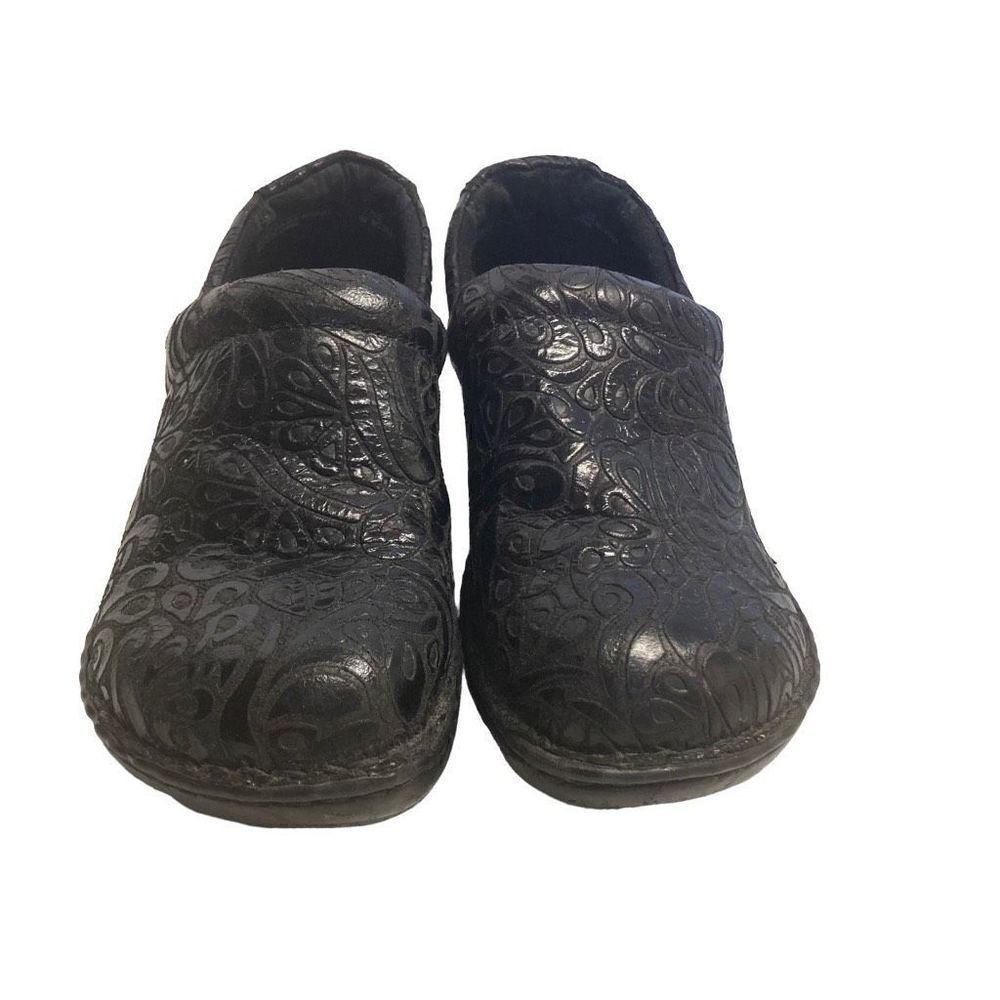 B.O.C.‎ Born Comfort Black Swirl Design Clogs Size 8.5